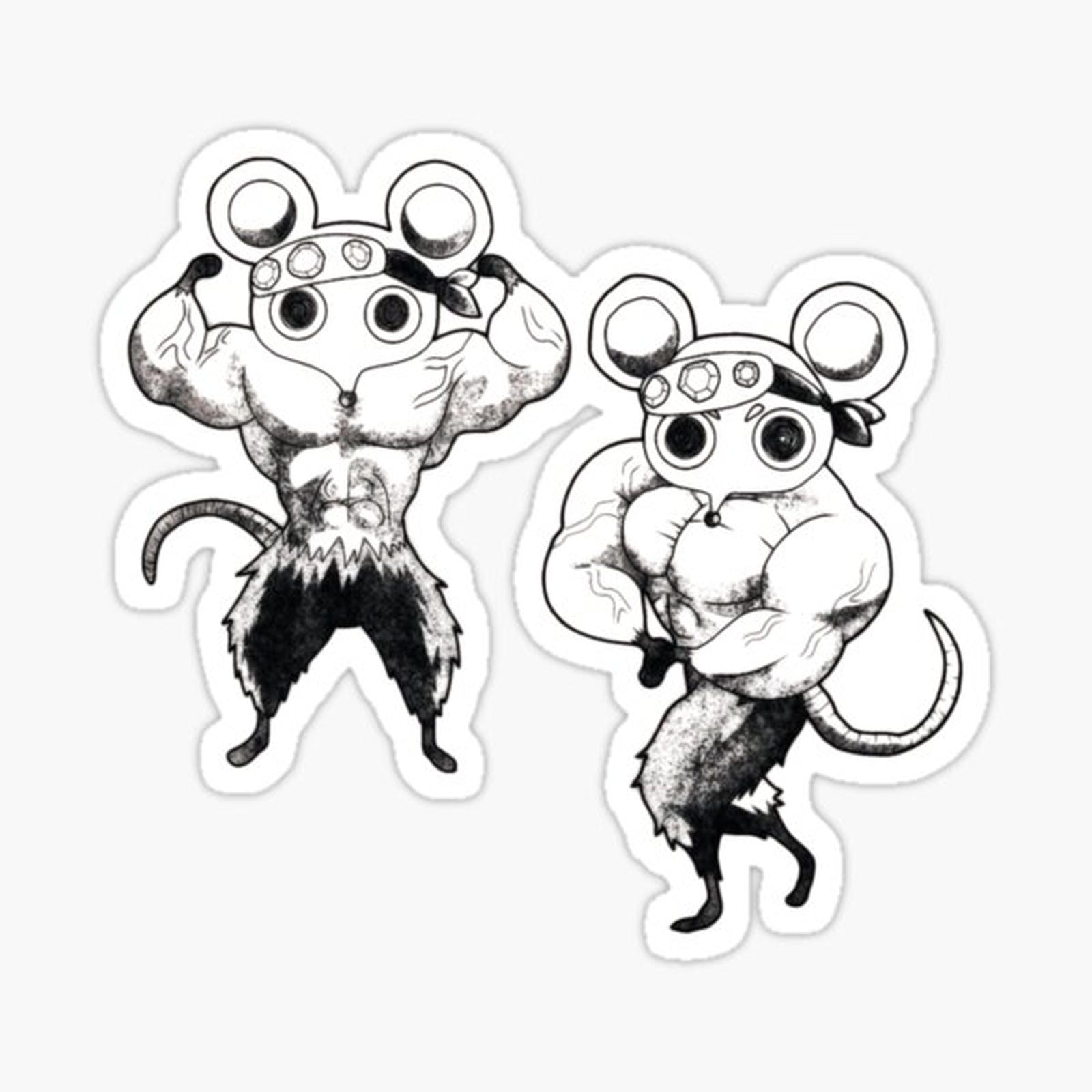 Muscle mice sticker