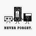 Never Forget floppy desk cassette disquette