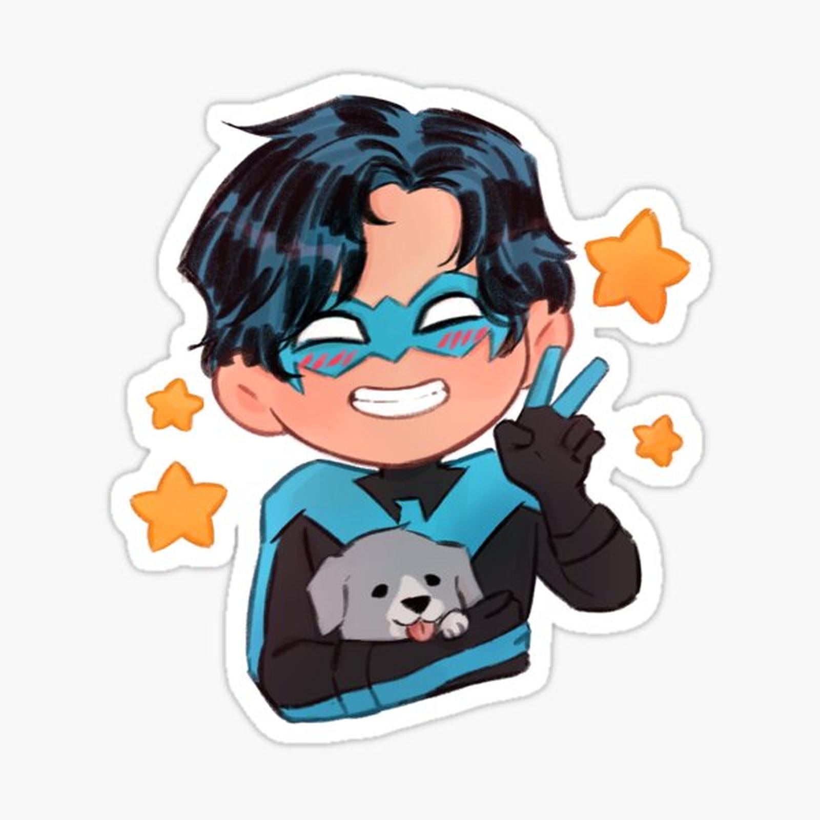 Nightwing and Bitewing chibi