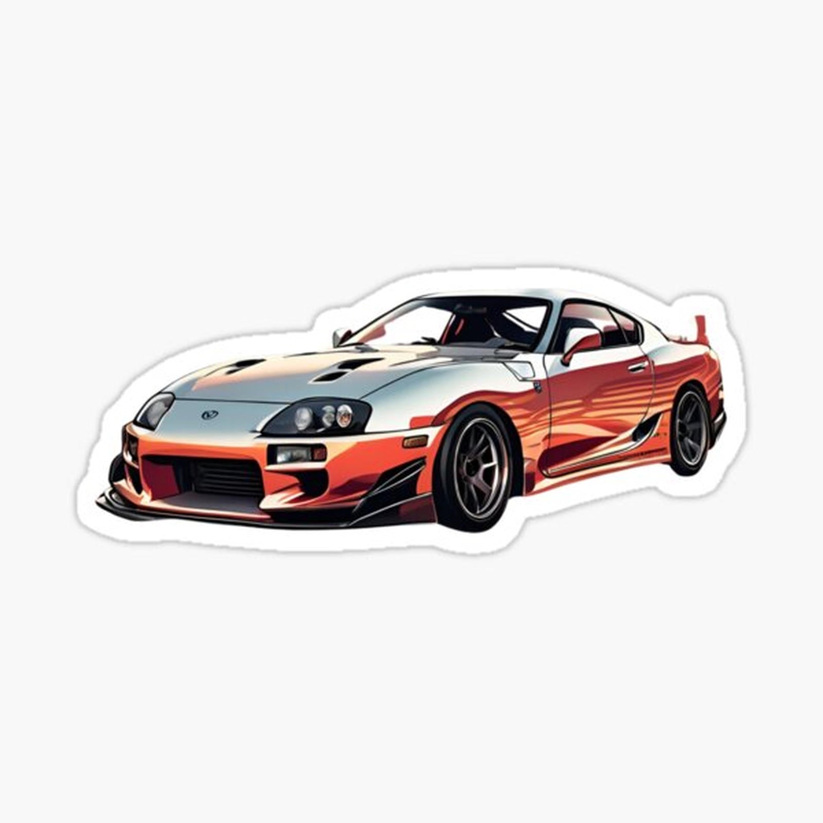 NO Back Ground of JDM Icons_ Legendary Sports Cars Tee Supra