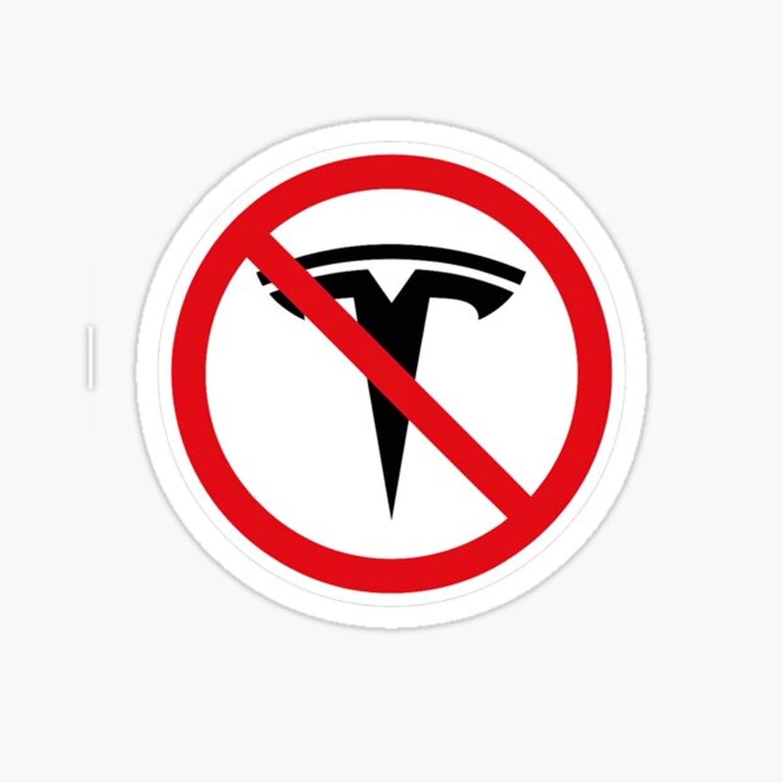 No Tesla Allowed - Anti Tesla Logo