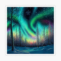 Northern Lights Beautiful Winter Snow Scene