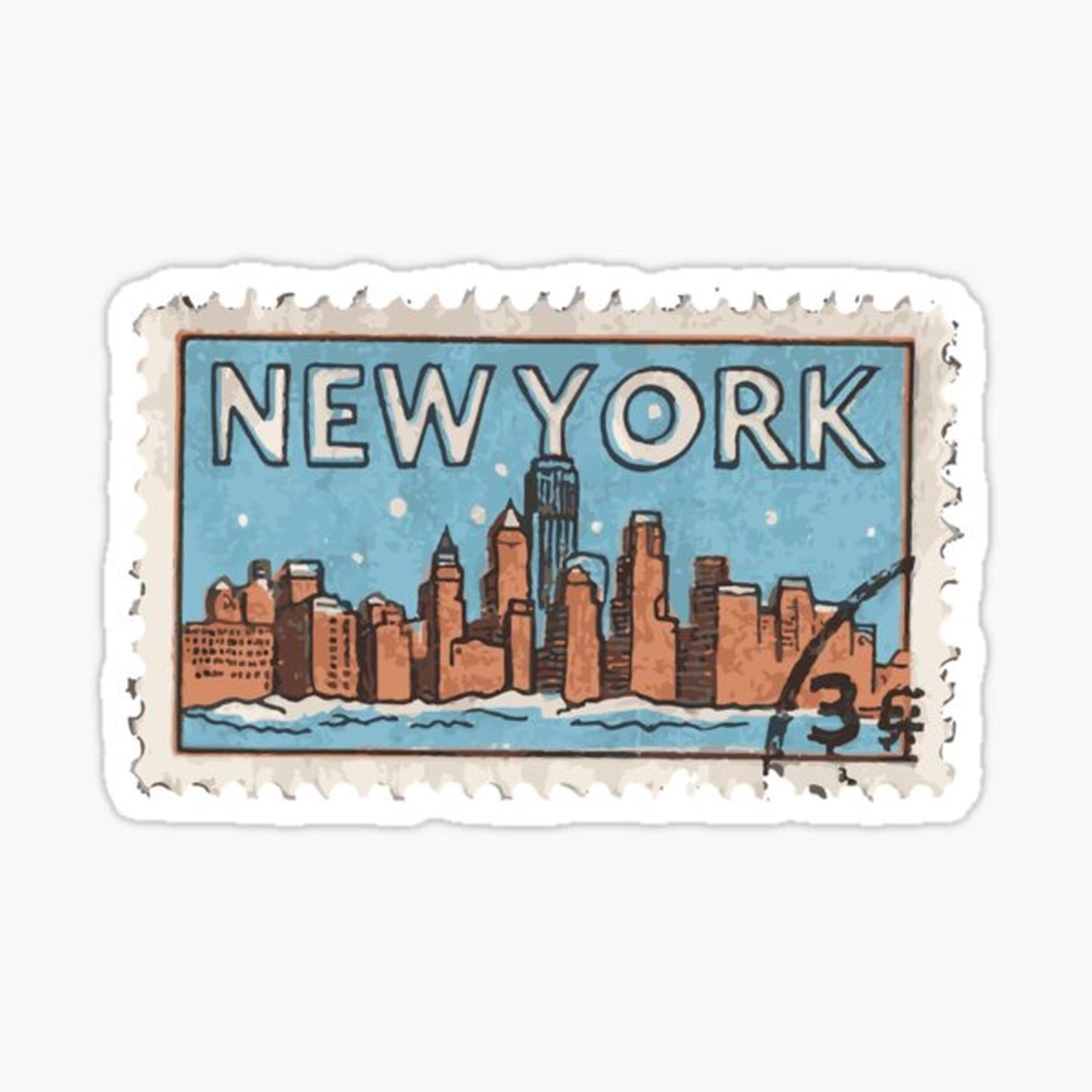 NYC, New York stamp
