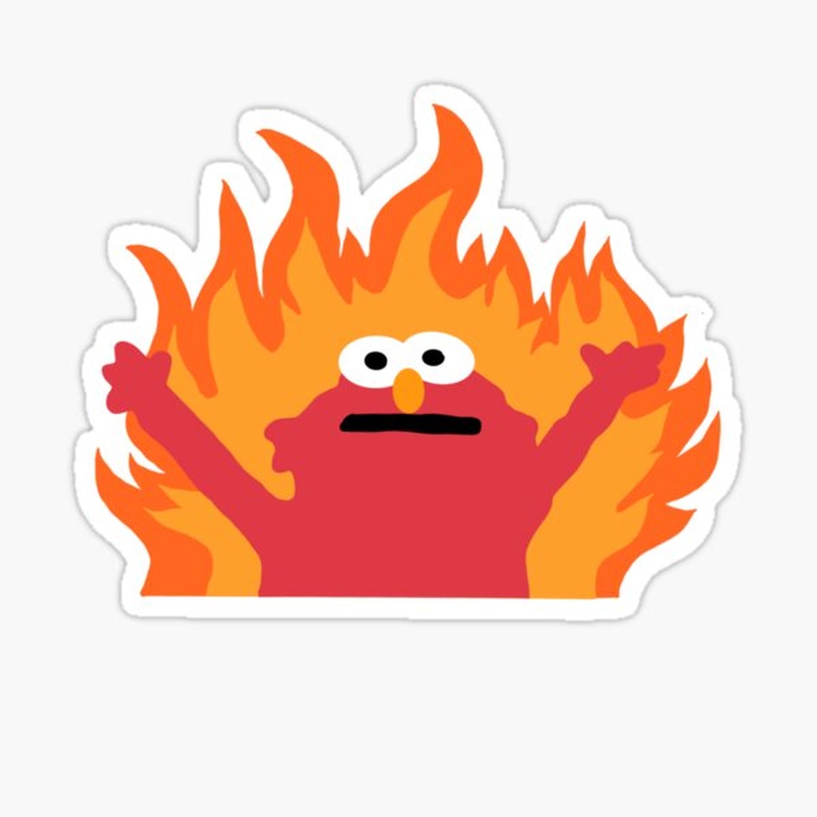 on fire