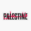 Palestine Sticker Word Arabic and English