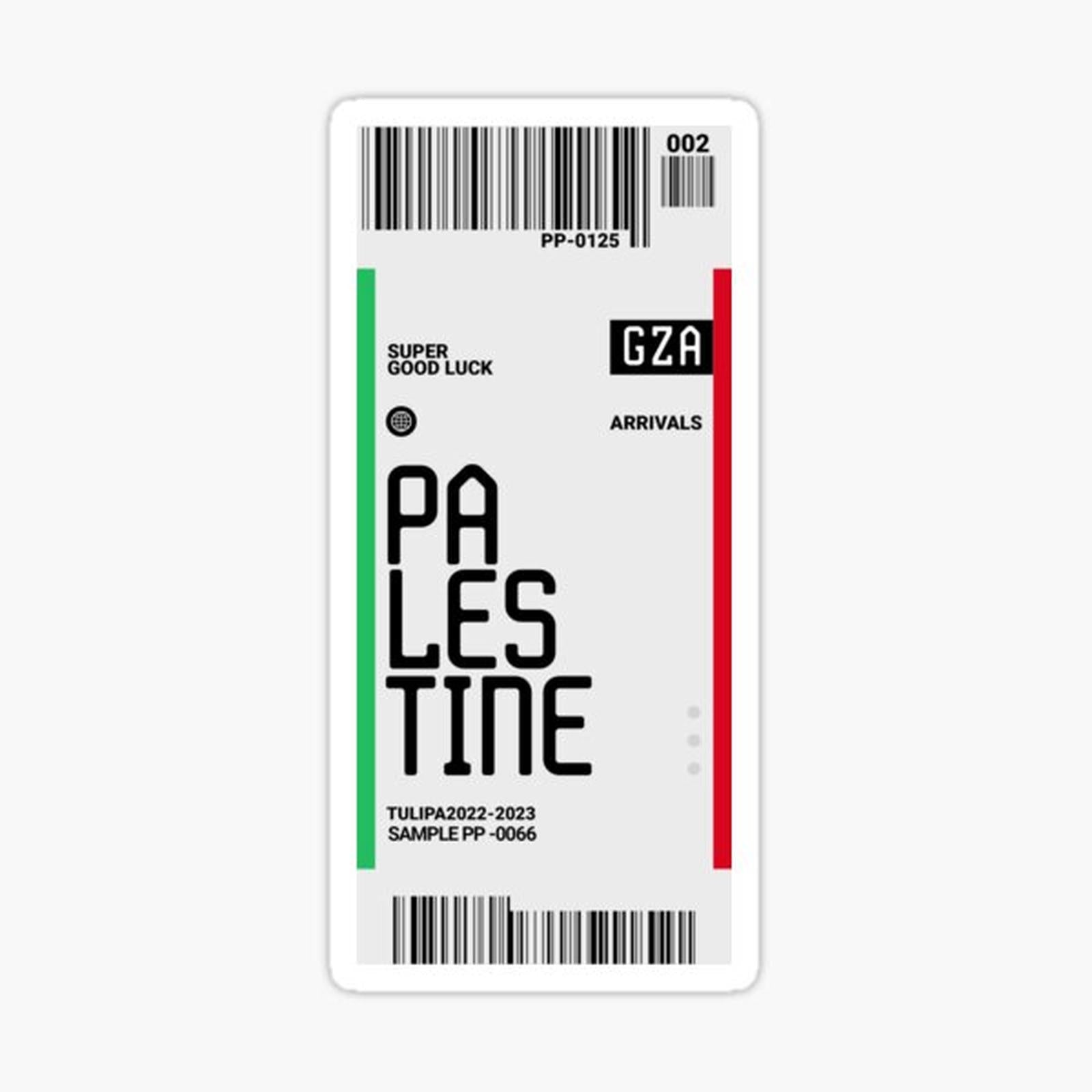 Palestine Travel Ticket Palestine Boarding Pass