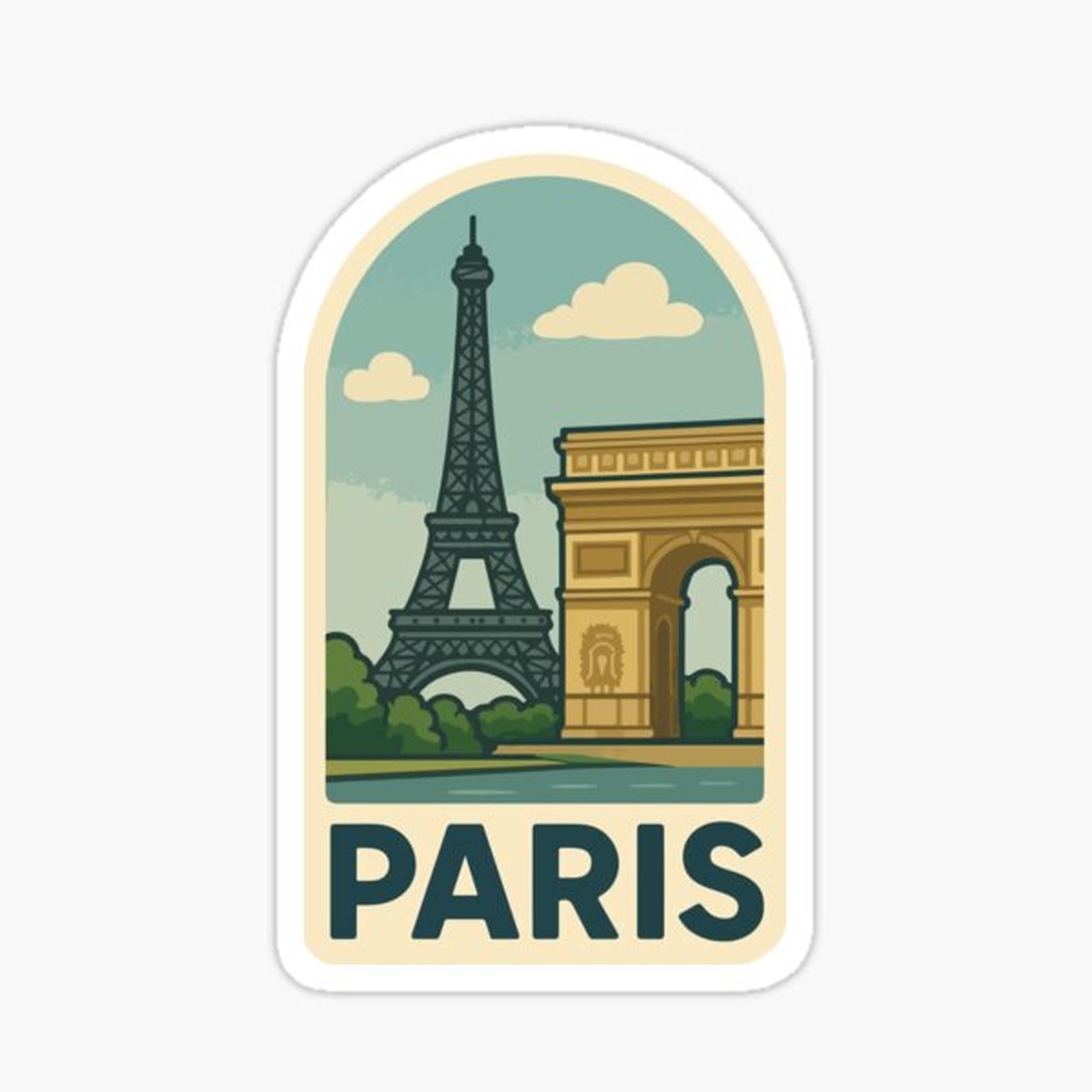 Paris Travel Souvenir Sticker