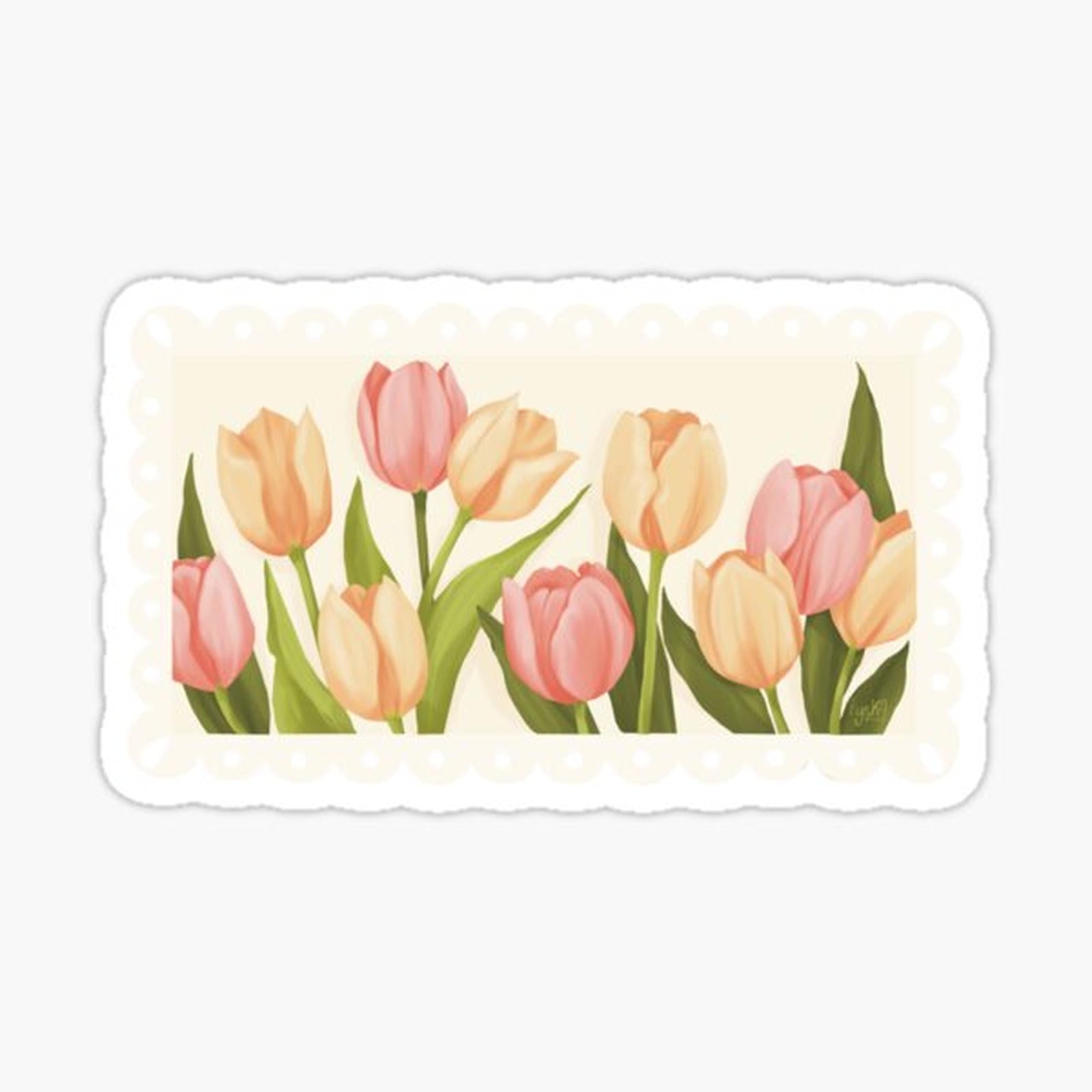 Pastel Tulips Stamp