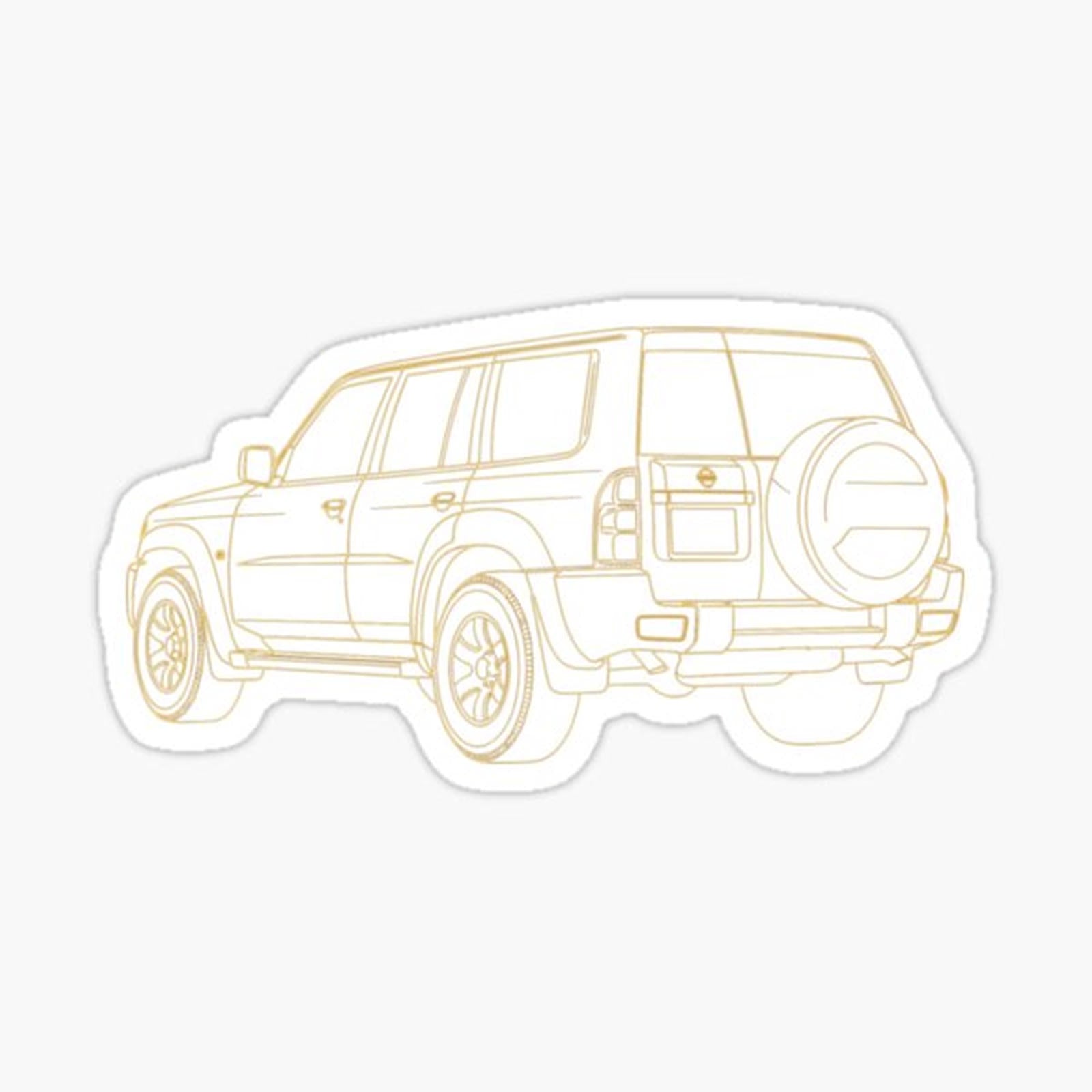 Patrol Y61 Golden Outline Art _ Off-Road Legend