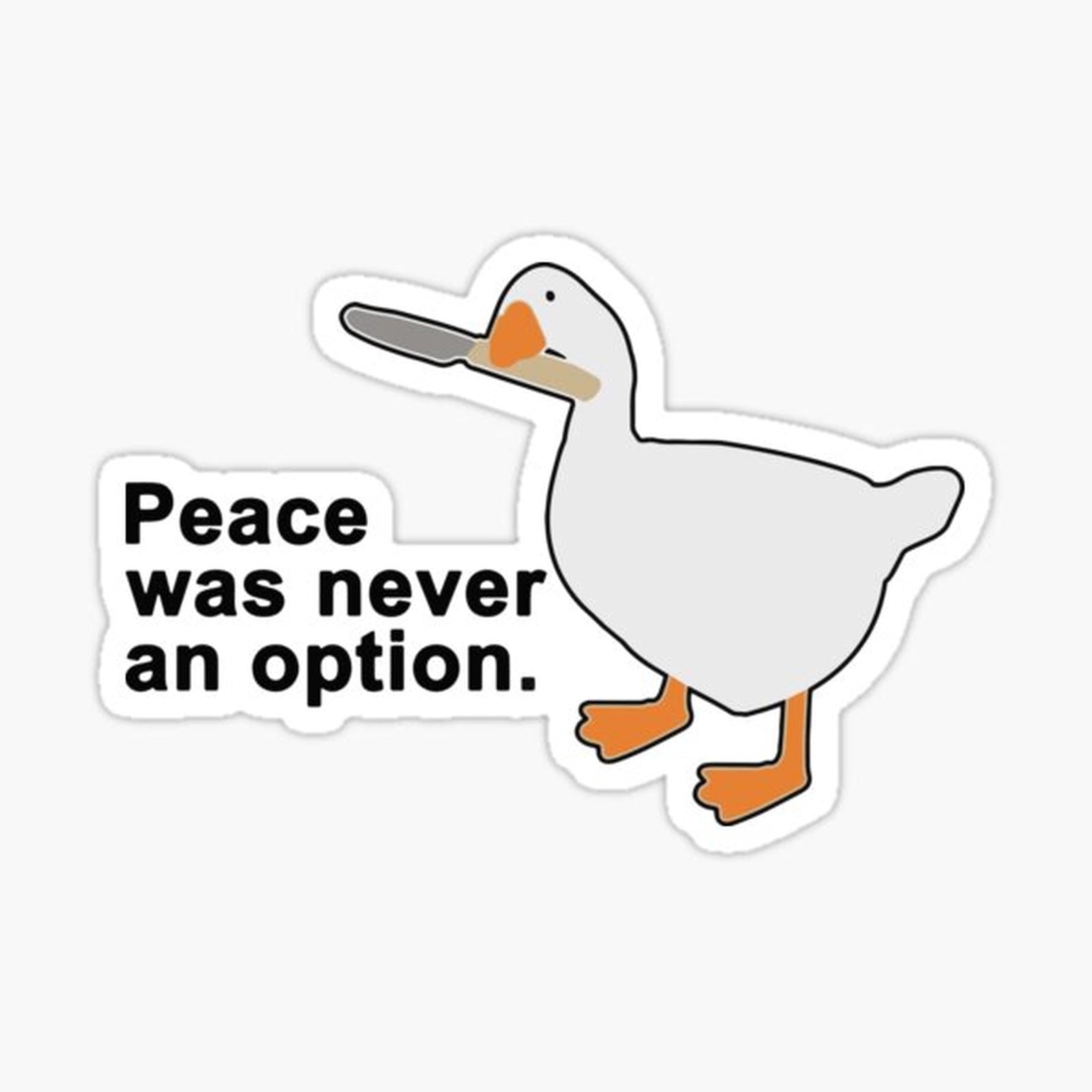 Peace was never an option