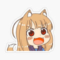 Peeking Chibi Holo Angry - Spice and Wolf