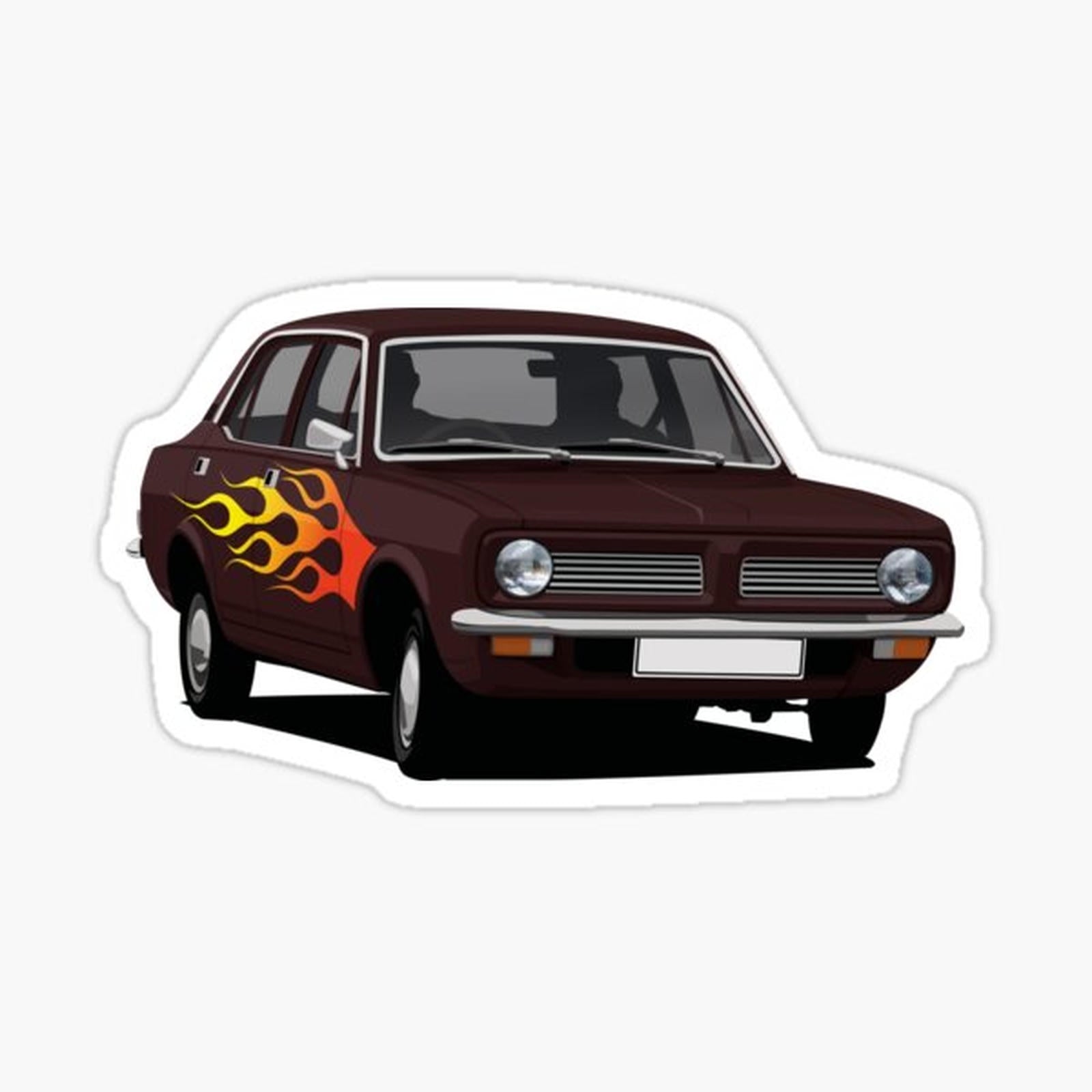 Pimped Morris Marina Sedan - Oh Fudge with the flames