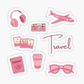 Pink Aesthetic - Travel Sticker Pack