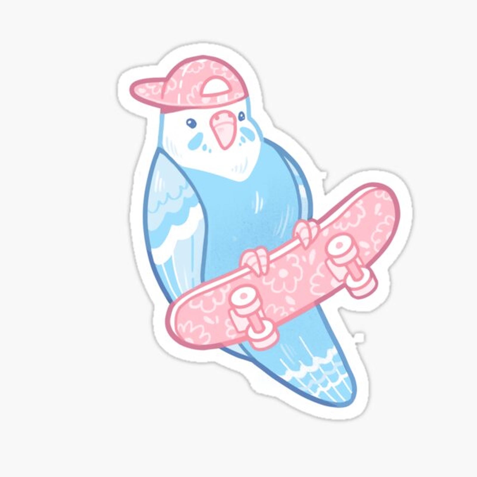 Pink and Blue Coo Bird