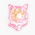 pink and orange star tiger