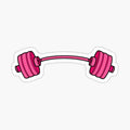 pink curved barbell