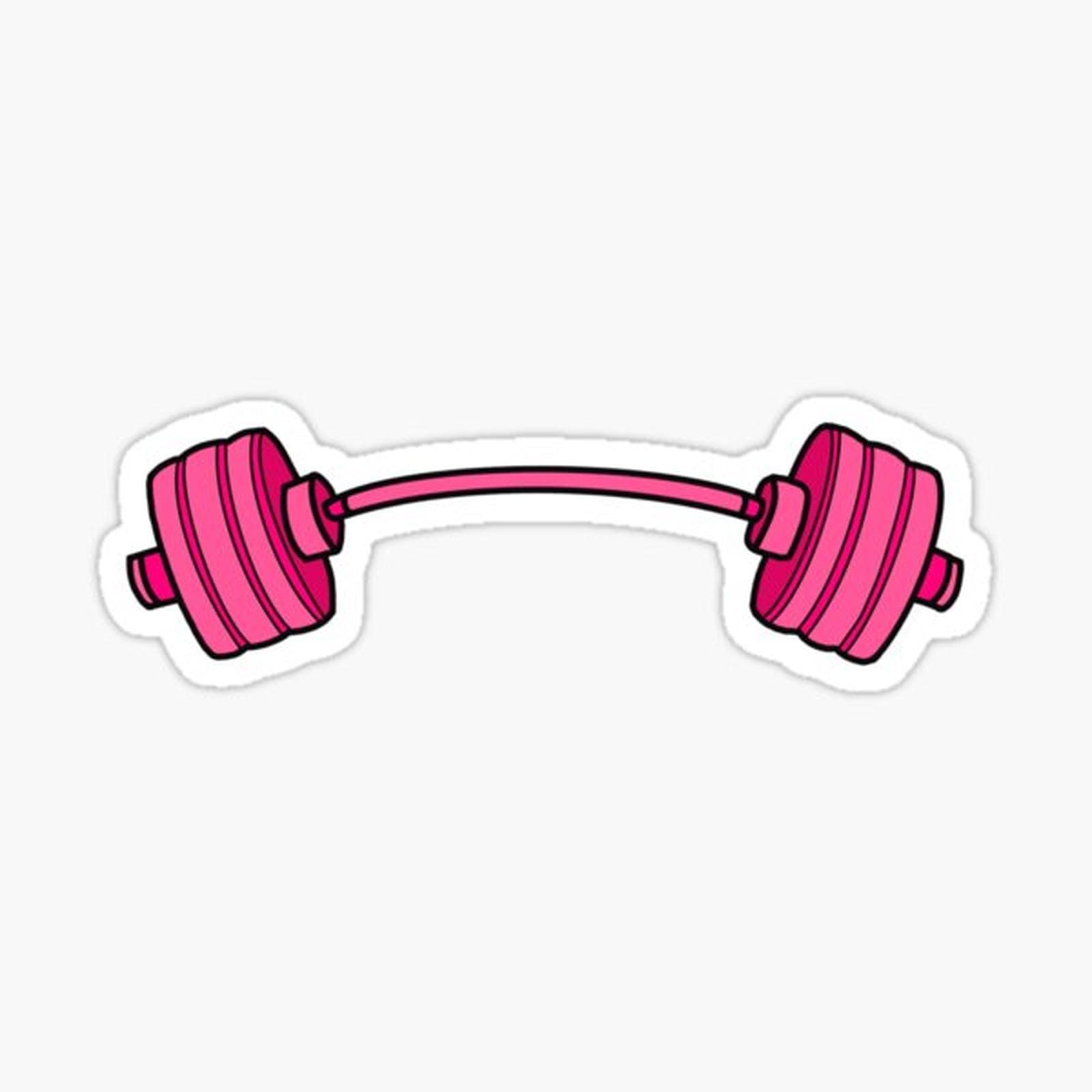 pink curved barbell