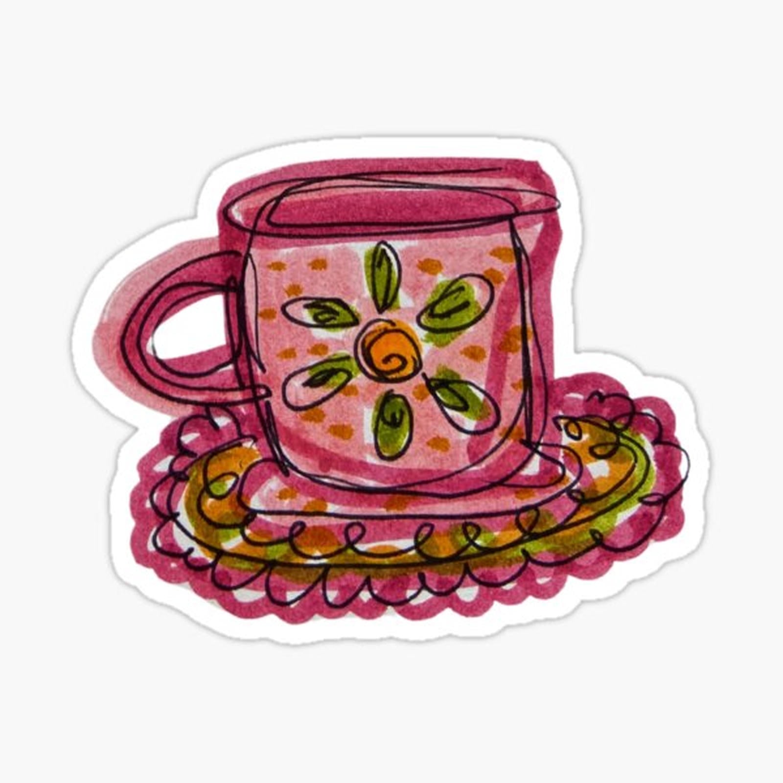 Pink Flower Mug