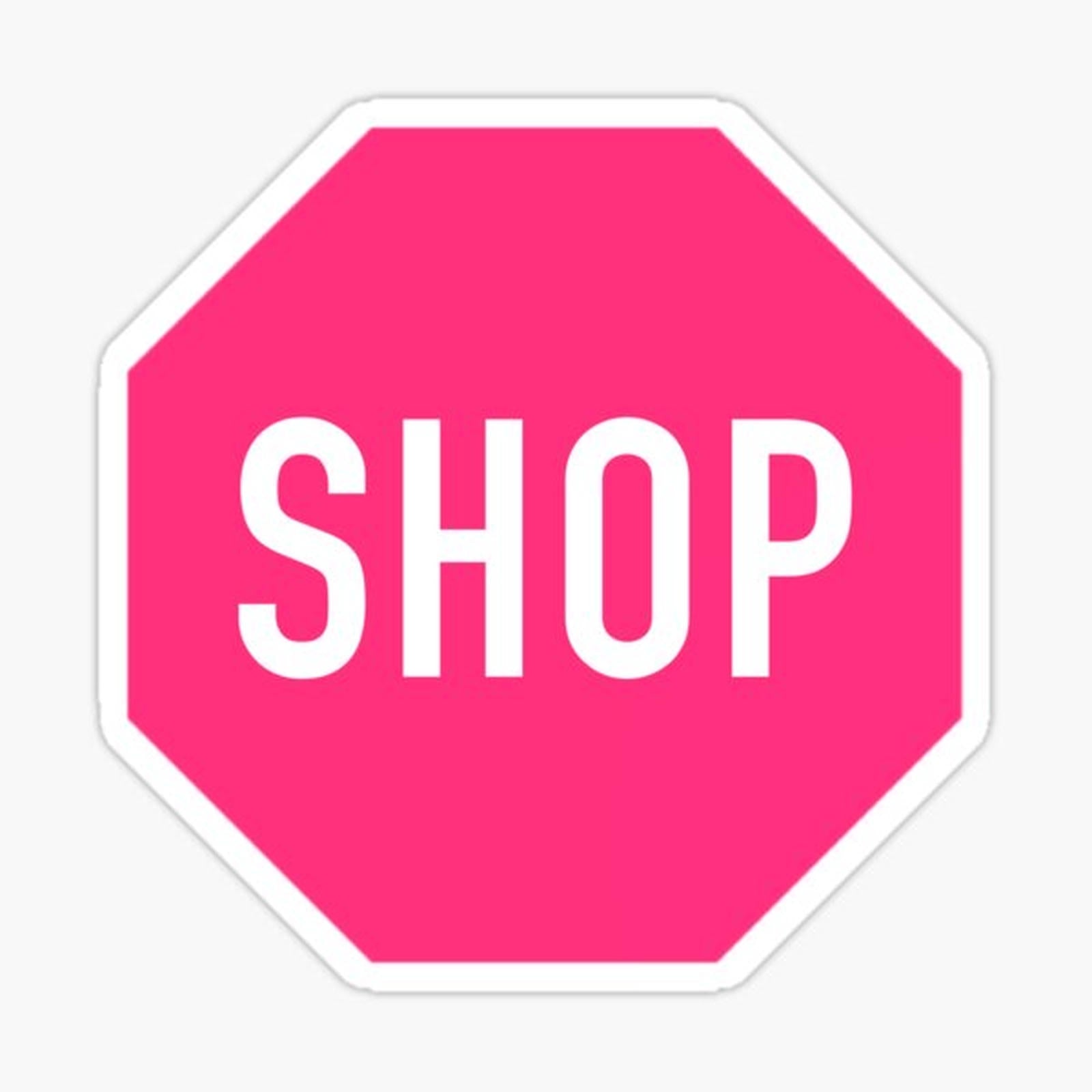 pink shop sign