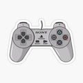Playstation 1 Controller Sticker - Vector