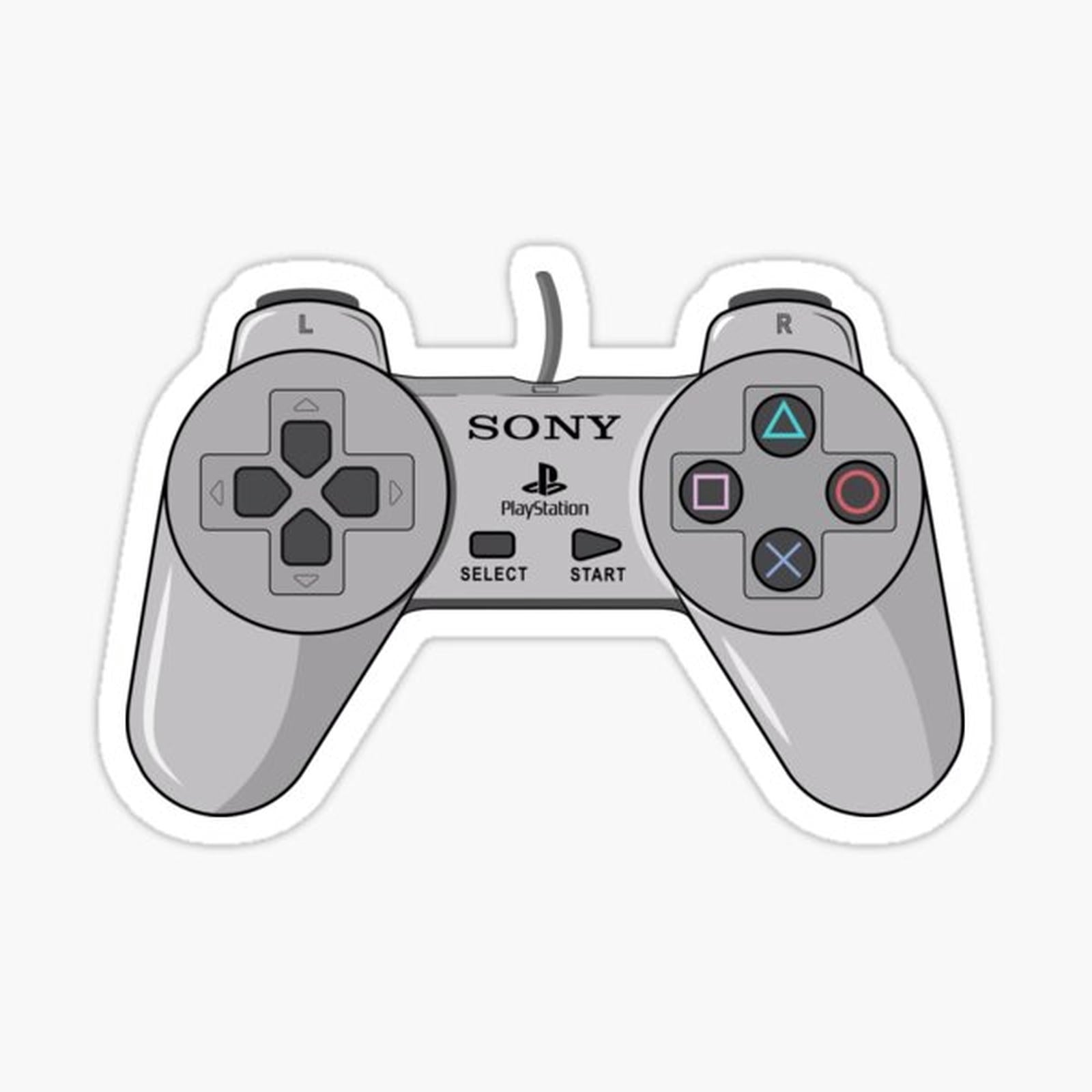 Playstation 1 Controller Sticker - Vector
