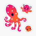 Polka dot octopus - pink