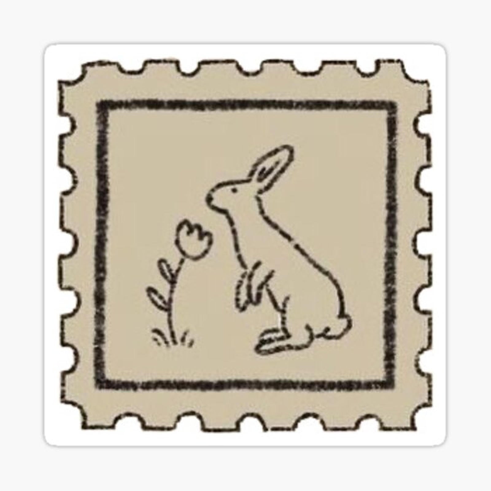 Rabbit Vintage Stamp
