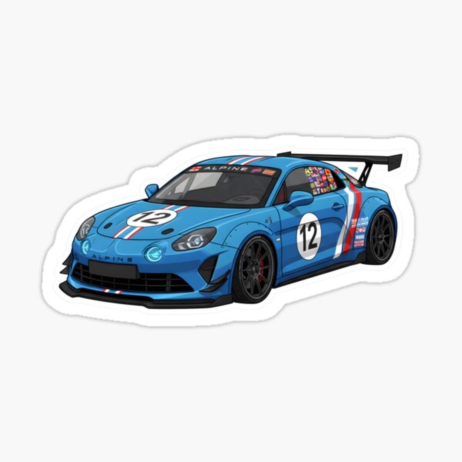 Racing Car Illustration _ French Sports Car _