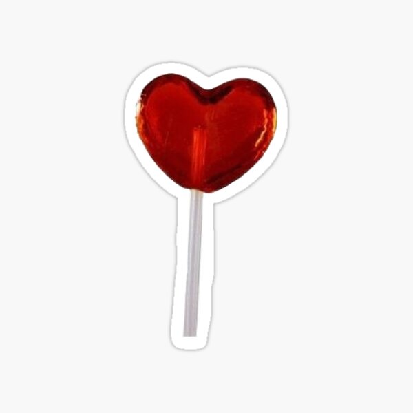 red heart lollipop