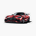 Red Mercedes-AMG GT Sticker