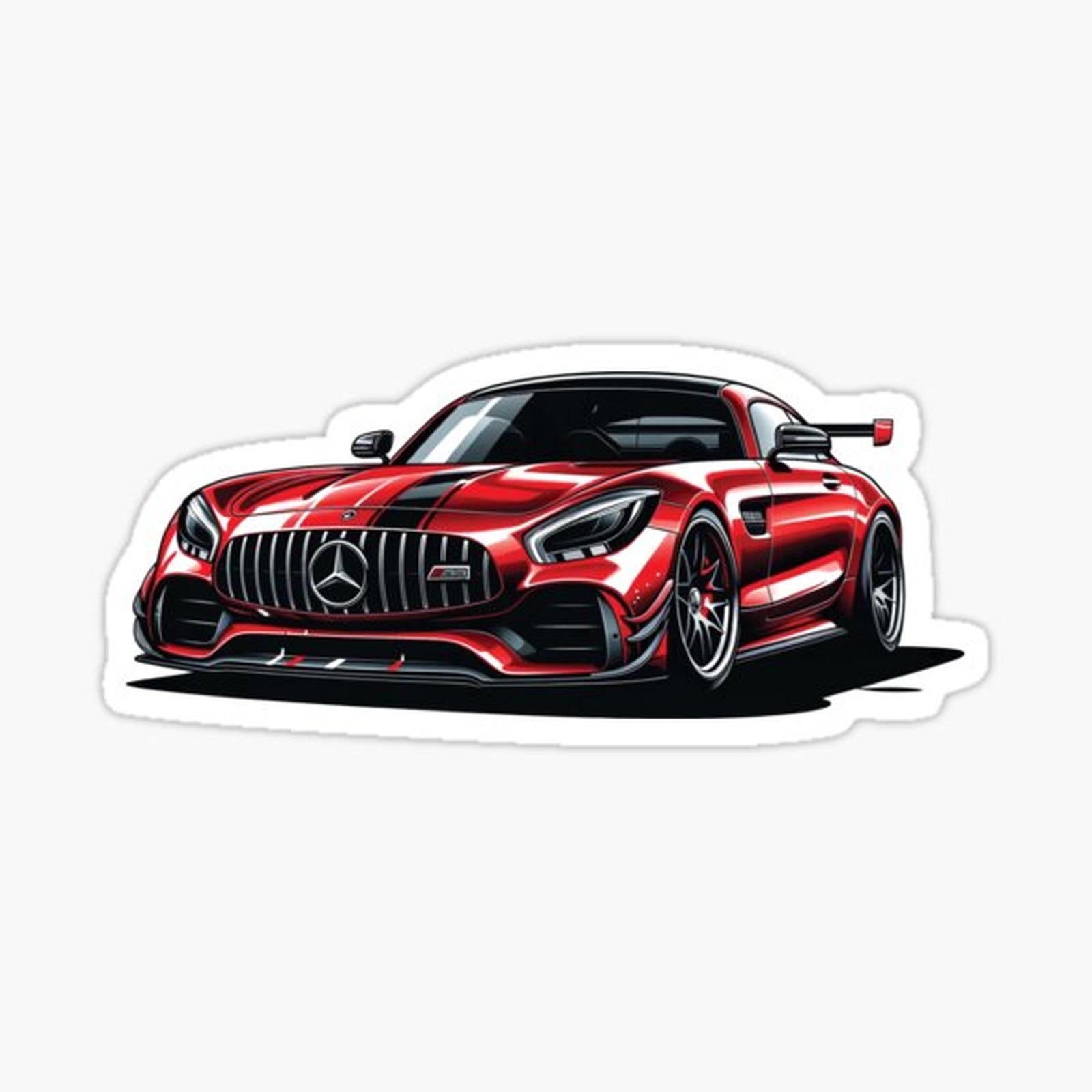 Red Mercedes-AMG GT Sticker