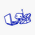 Robot using laptop