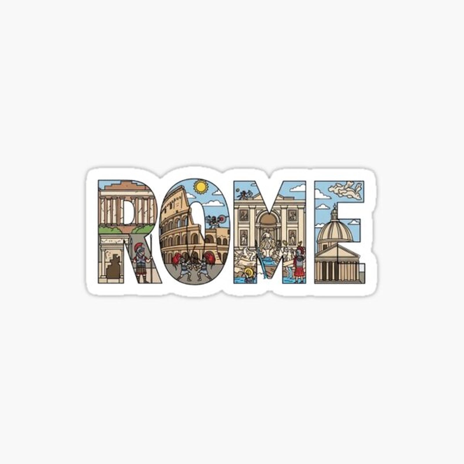 Rome, Italy Block Letters