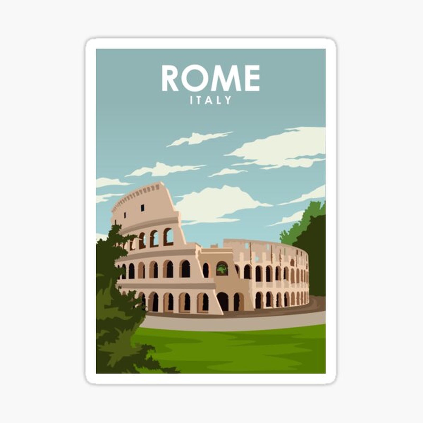 Rome Italy Travel Poster