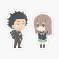 Shoya and Shoko from A Silent Voice Sticker Pack