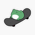 Skateboarding Frog