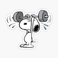 Snoopy Lifting Weights