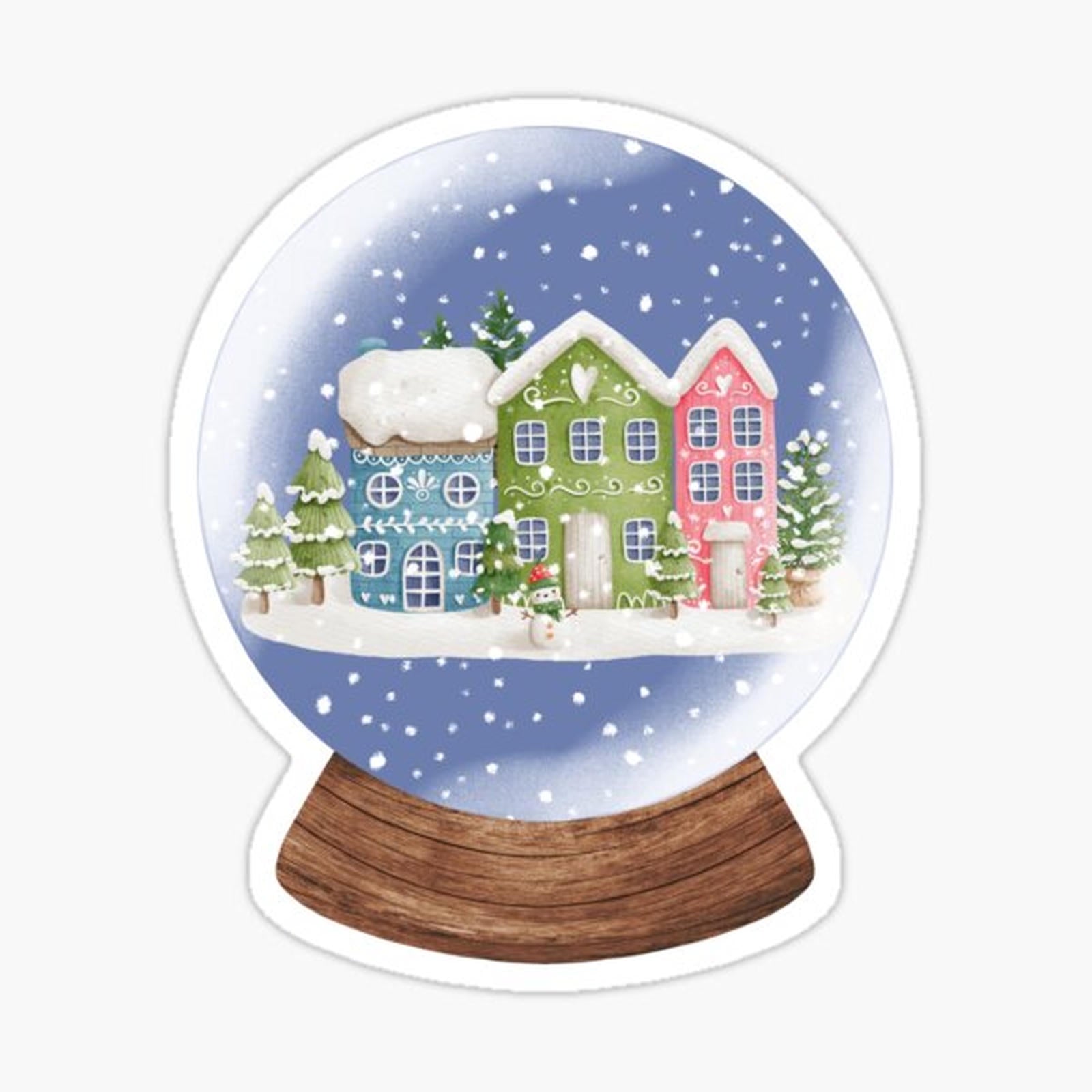 Snow Globe Winter Houses 2