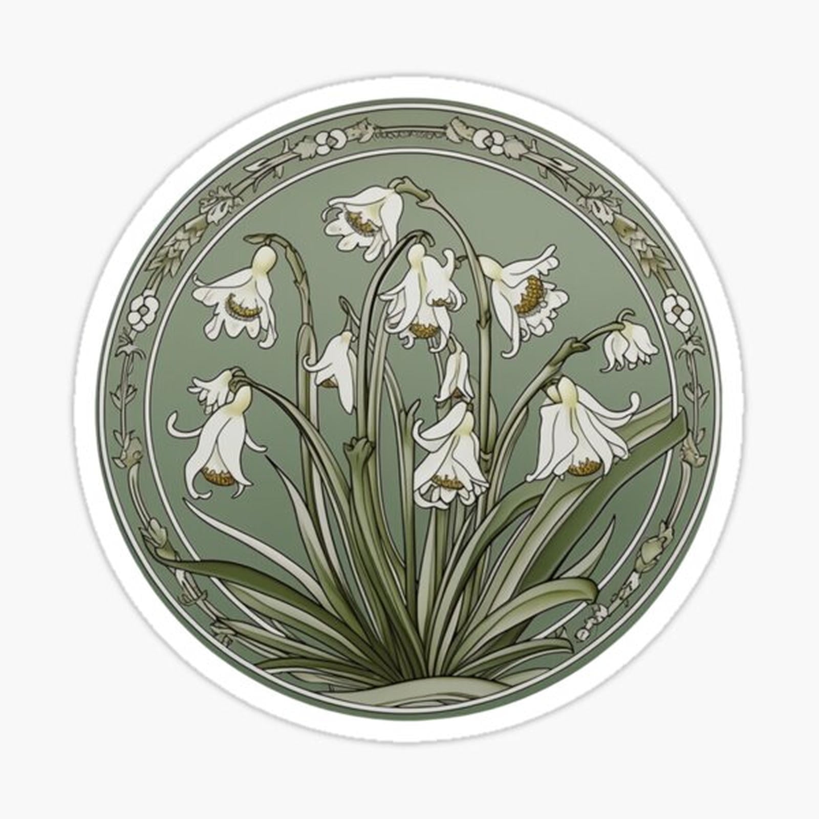 Spring White Snowdrops