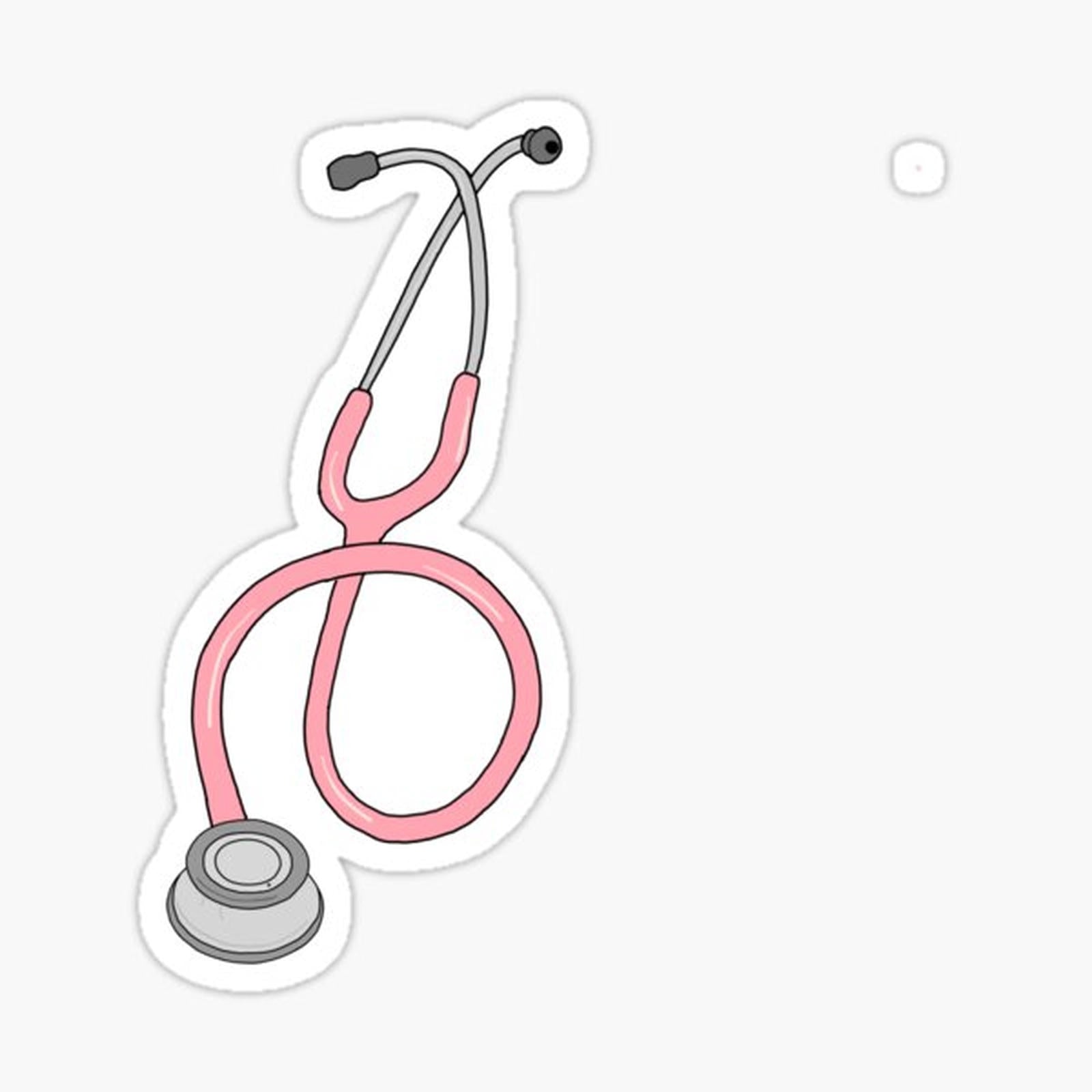 Stethoscope - salmon pink orange