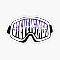 Stevens Pass White Goggles - Mountain Vibes Sticker