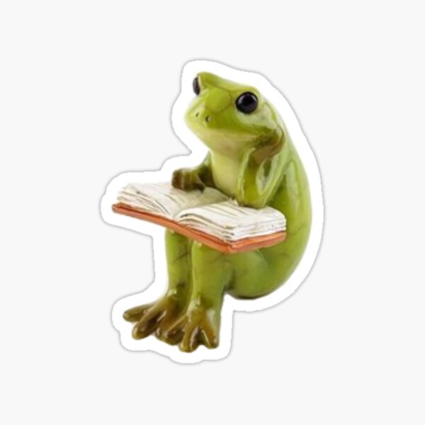 sticker of a porcelain froggie