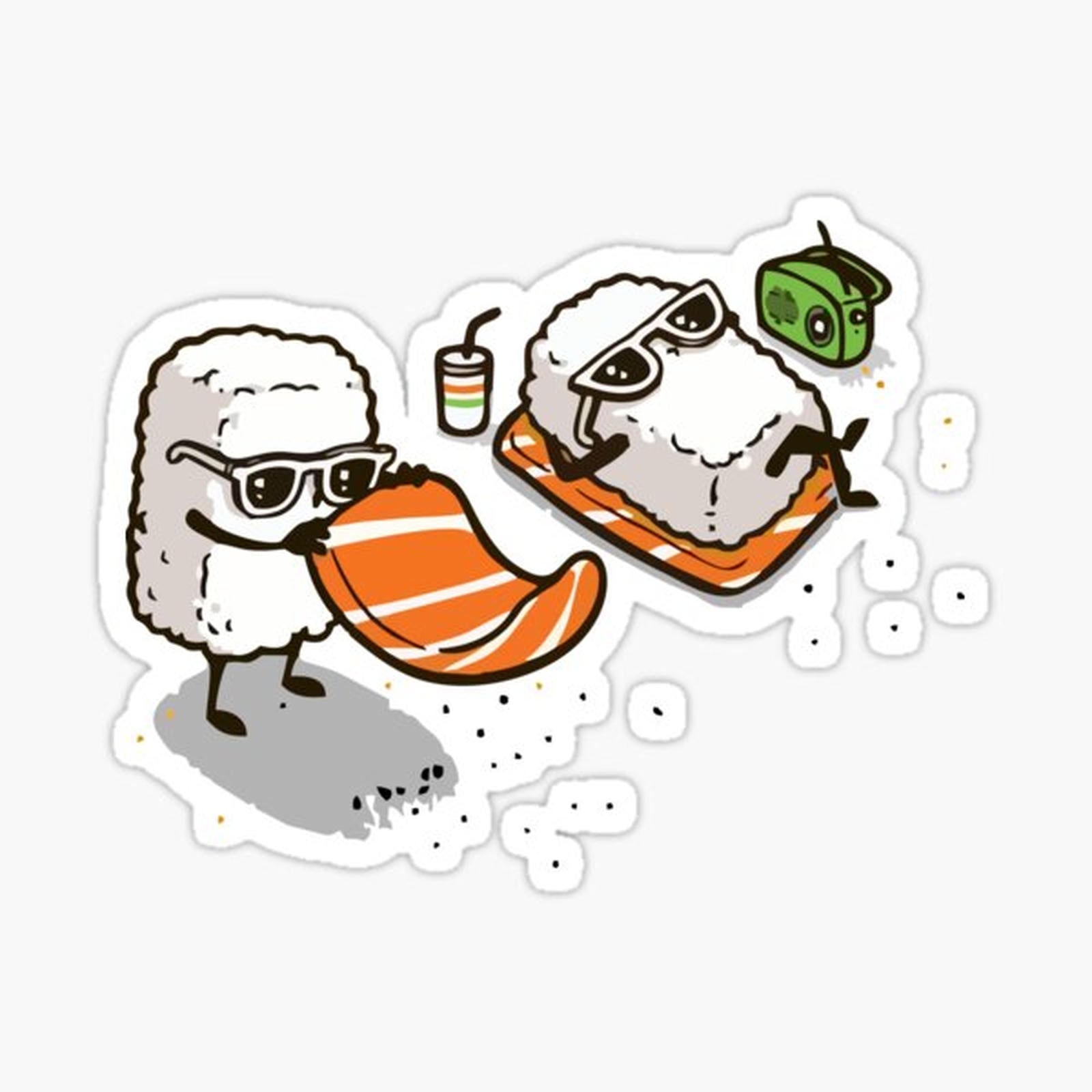 sushi on the beach