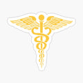 Symbol of Medicine, Gold Caduceus