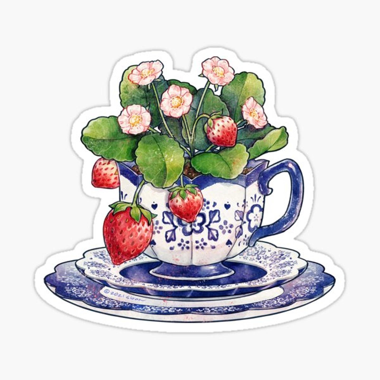 Teacup with Strawberry