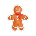 a ginger sticker with a red scarf around it's neck