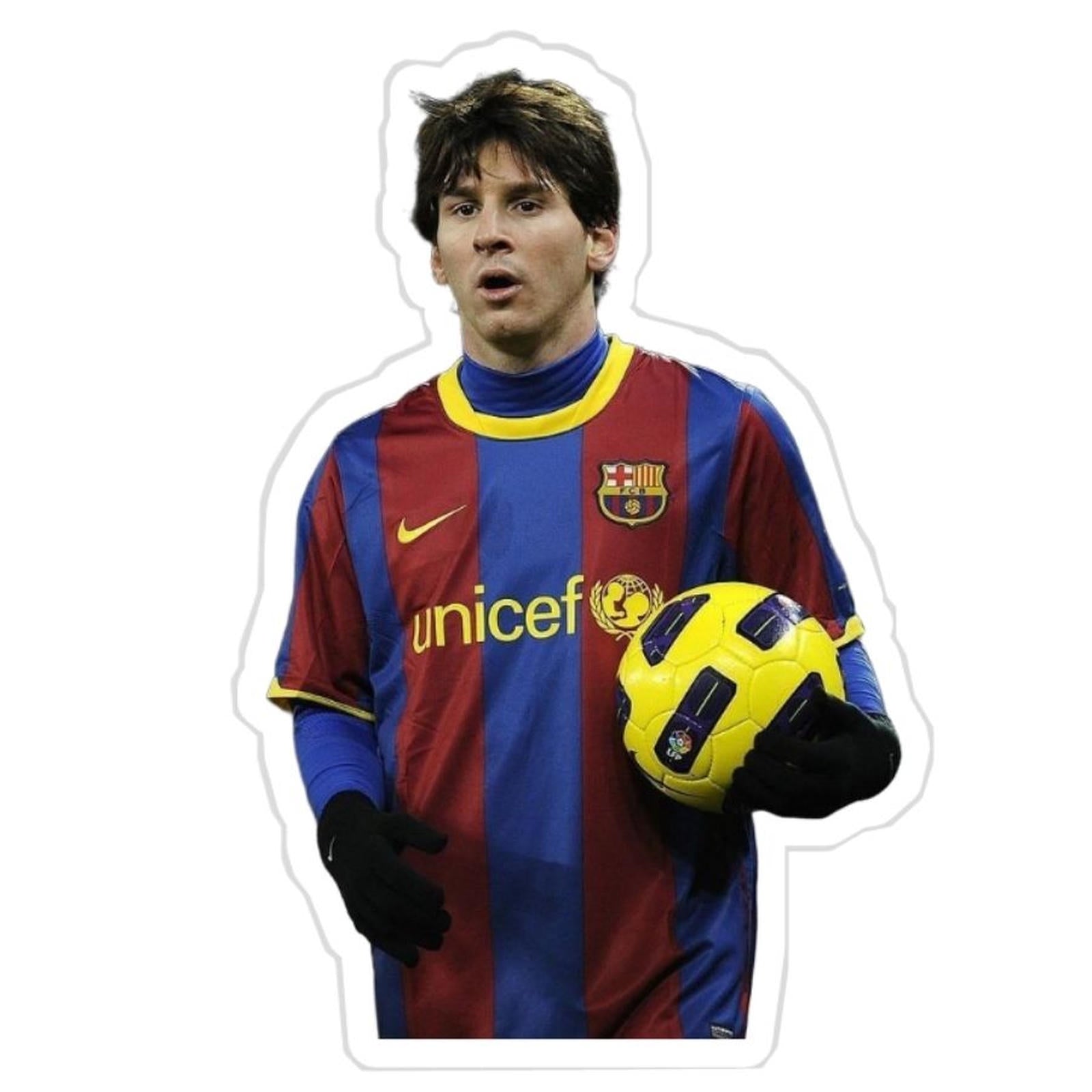 man holding a soccer ball in his hand and wearing gloves on the other side