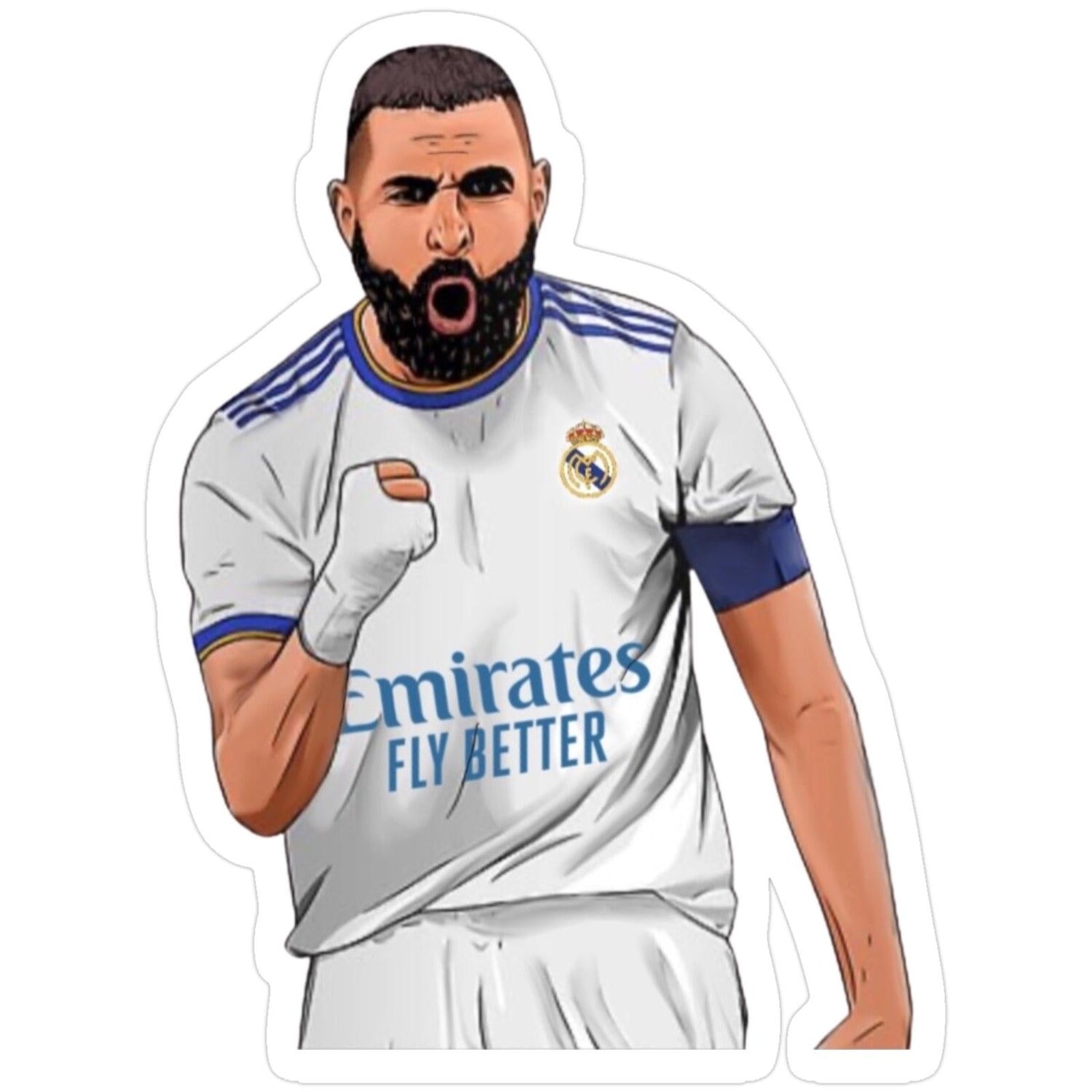 man with a beard wearing a soccer uniform