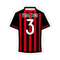 red and black soccer jersey with the number 3 on it's chest is shown