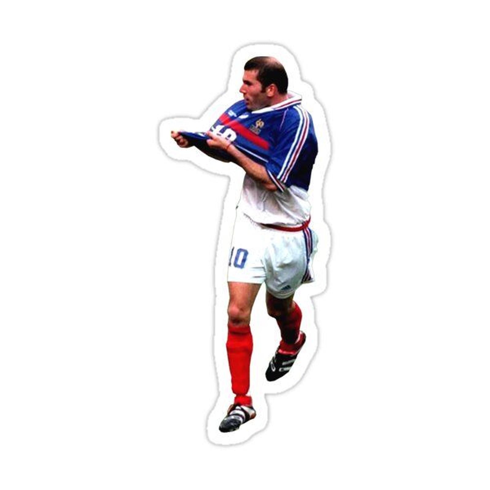 soccer player is jumping in the air